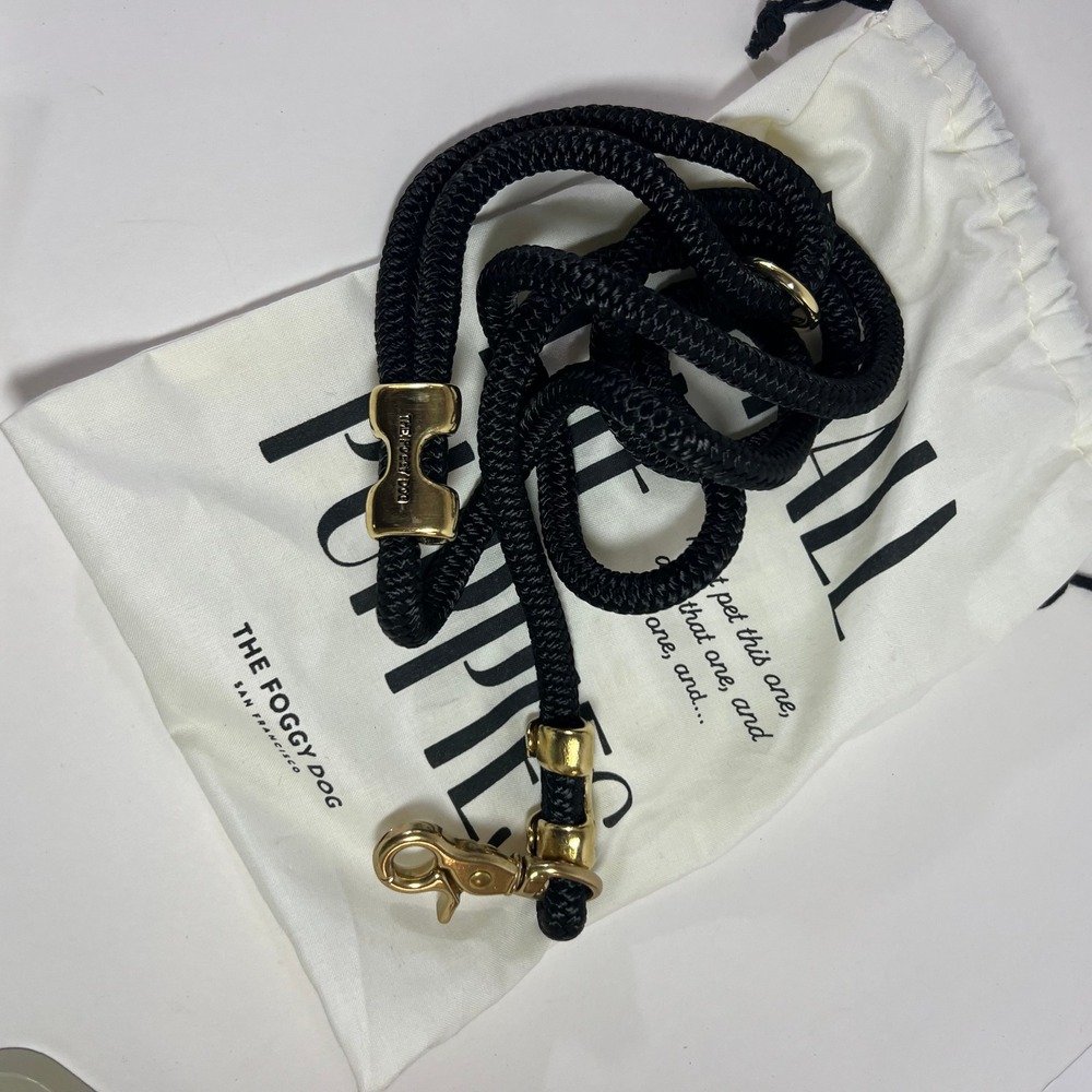 The Foggy Dog BlackOnyx Marine Rope Leash Standard 40/100lbs 3/8"x5ft 8.5oz NIP